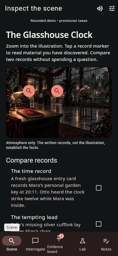 Suspect: Inspect the scene and compare the records.
